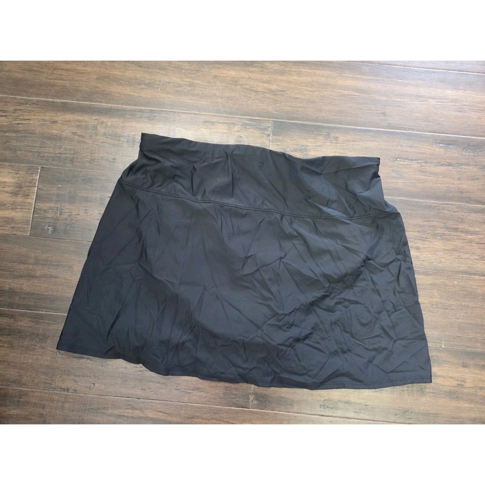 Miraclesuit Swim Skirt Plus Size 20W Black Built-in Briefs Zip Pocket